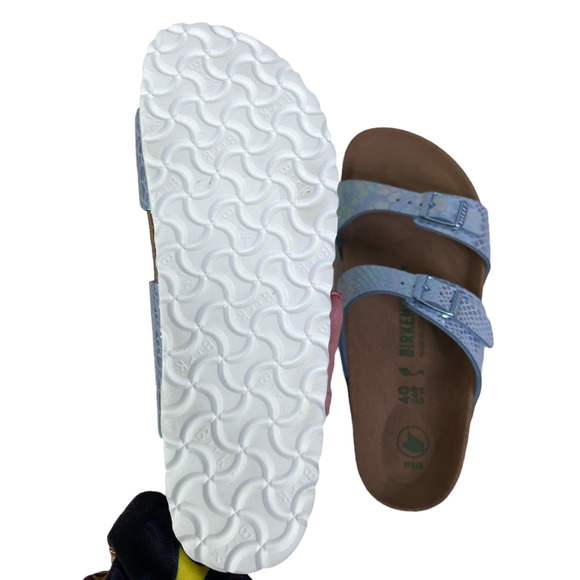 Birkenstock Arizona Shiny Snake Sky Sandals Shoes Slides Size 40 EU New - Picture 5 of 8